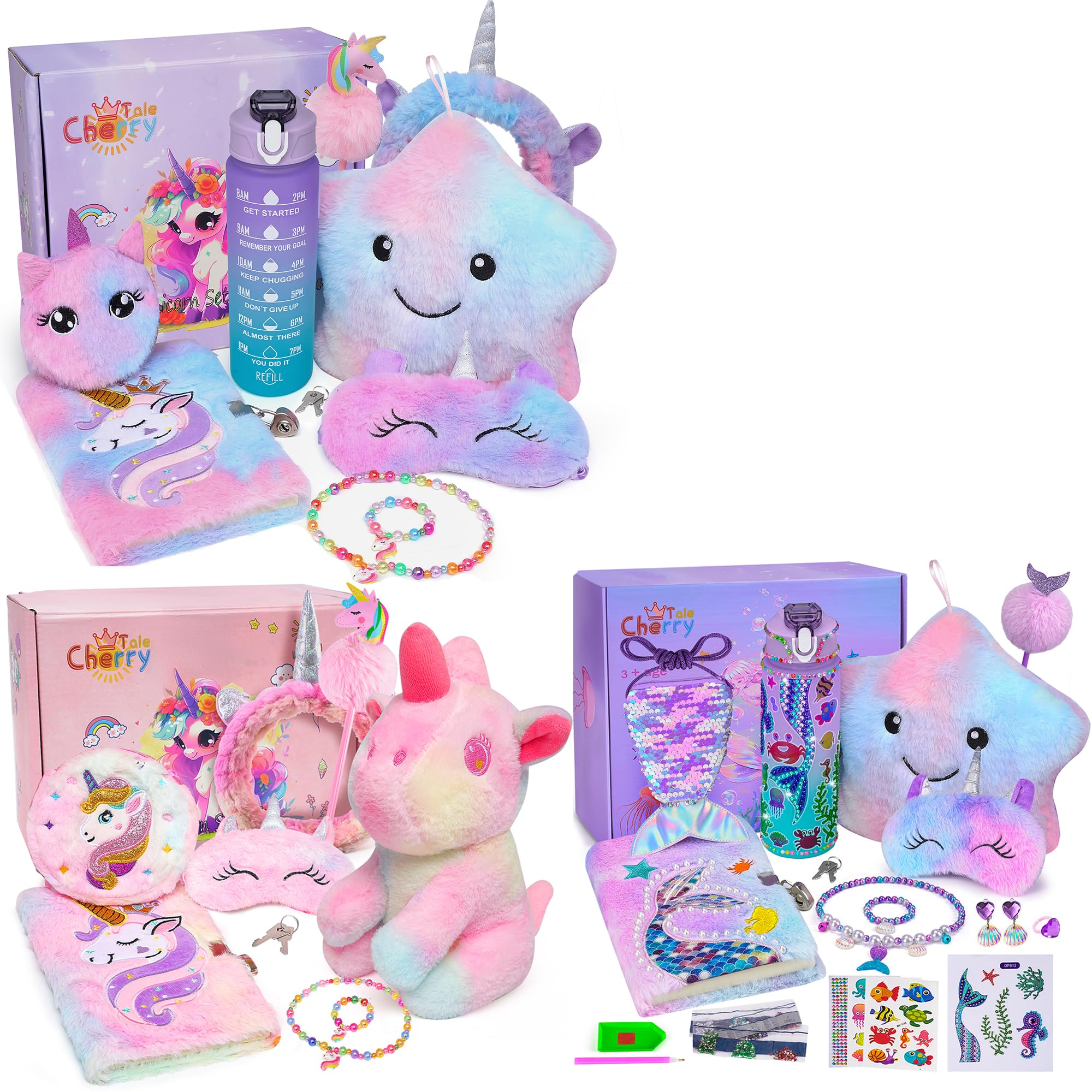 Amazon.com: Cherry Tale 3 Pack Unicorn & Mermaid Gifts Set for